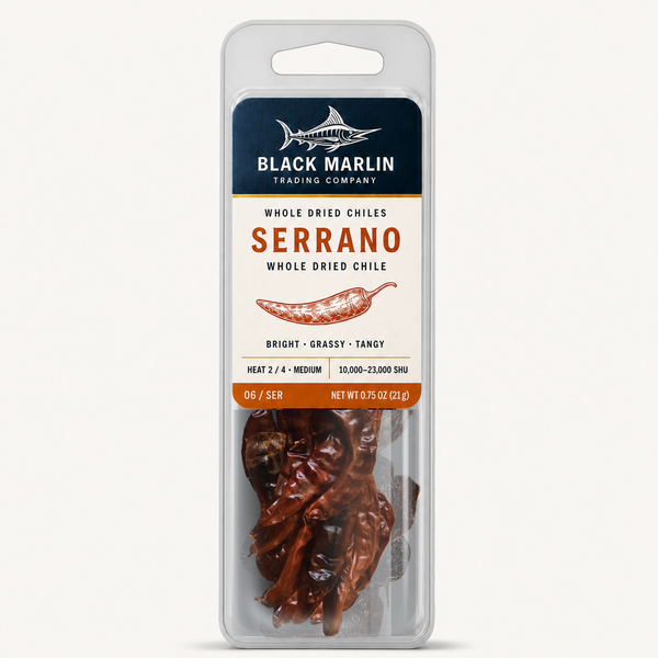 Whole Dried Serrano Chiles
