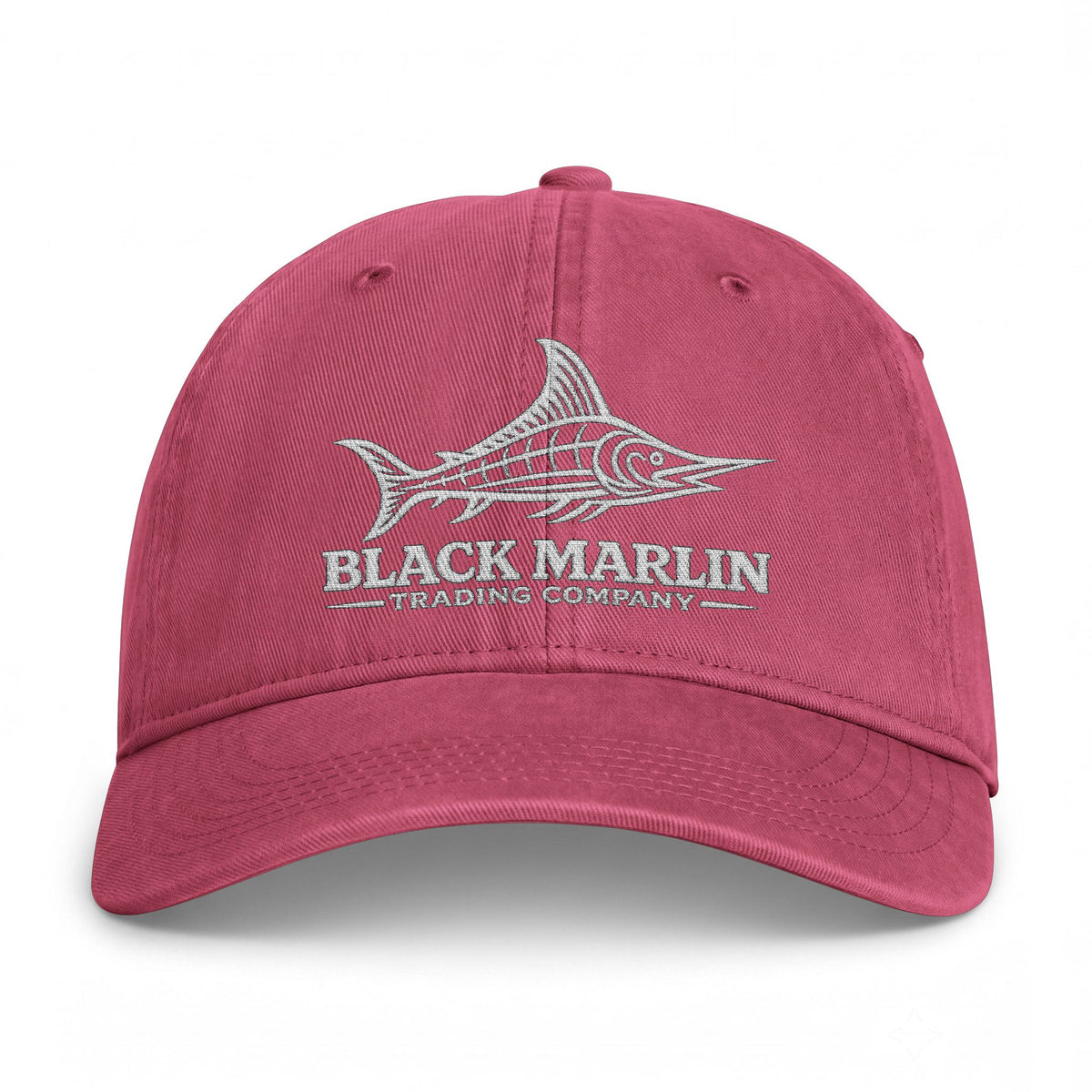Black Marlin Fish Logo Cap | Coastal Fishing Hat, Embroidered Marlin Design, image 6 of 6