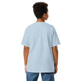 Youth Captain A tee in Light Blue (front and back)