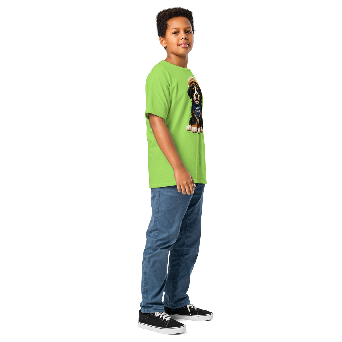 Youth Captain A tee in Lime
